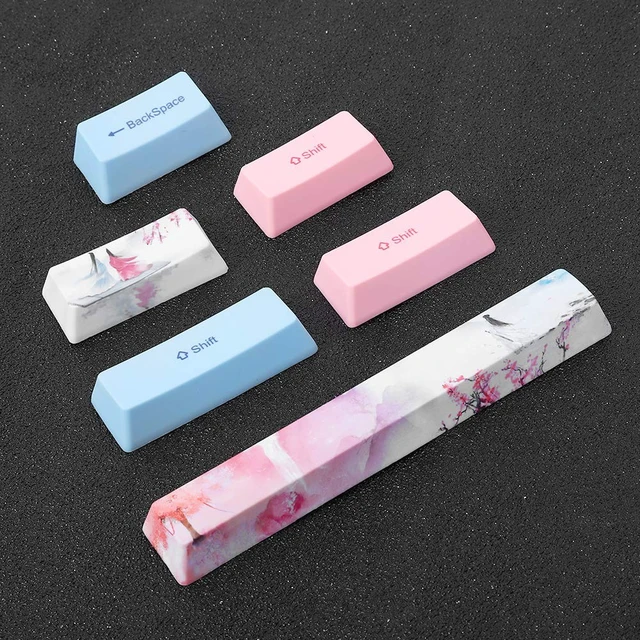 Alt view image 5 of 5 - 73 PBT Sublimation Keycaps, Five-Faced Dyed Anime Style