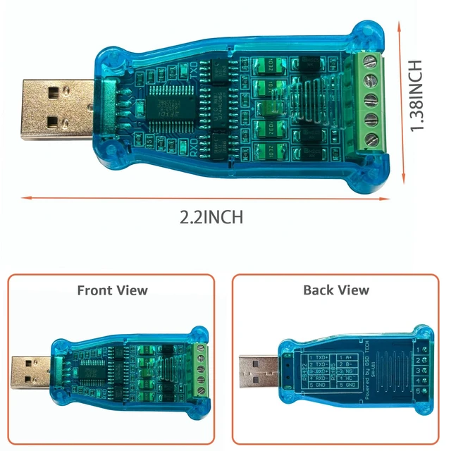 Alt view image 3 of 5 - DSD TECH SH-U11 USB to RS485 RS422 Converter with FTDI FT232R Chip Work for Modbus