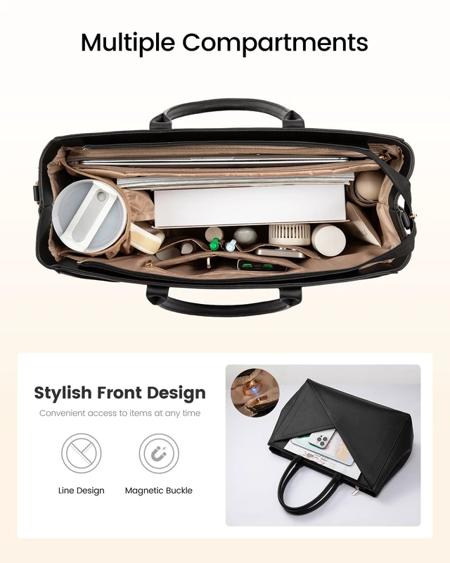 Alt view image 5 of 5 - LOVEVOOK Laptop Work Tote Bag for Women with Large Cup Holder, 16 Inch