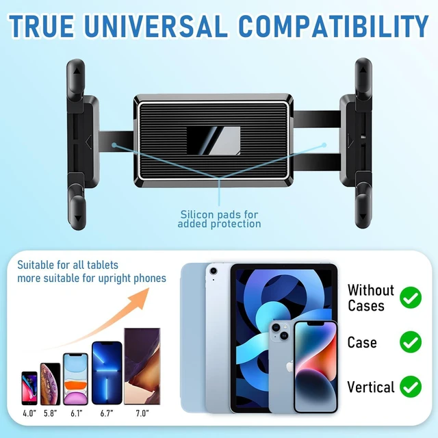Alt view image 2 of 5 - WUITIN Tablet Mount for Truck, Car Phone Holder,Dashboard Windshield Phone Holder 16.9 inch Long Arm,Super Suction Cup Compatible with Pickup Truck,4.7-12.9in Tablet & iPad
