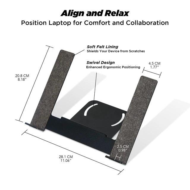 Alt view image 4 of 5 - ULTRARM Moodular Laptop Tray Stand Add-On for Slide Rails, Do Not Use Alone