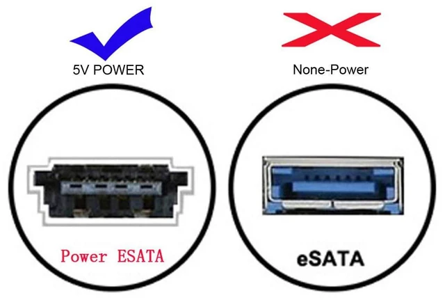 Alt view image 3 of 5 - CY Cable for USB 3.0 to Power Over eSATA DC5V USB2.0 to HDD SSD ODD Disk eSATAp Converter