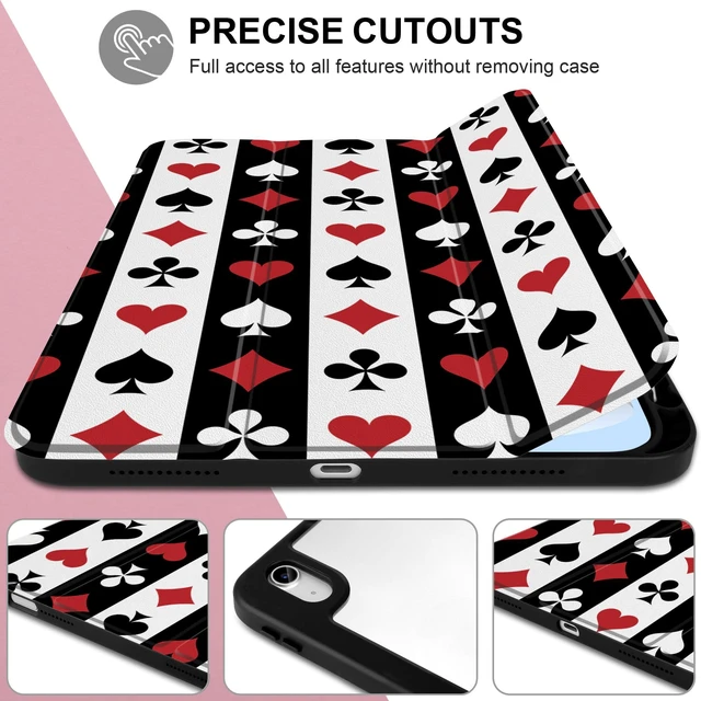 Alt view image 5 of 5 - Loyrina Case for iPad Air 11 M4/M3/M2 2026-2024 Release, Playing Card Suits