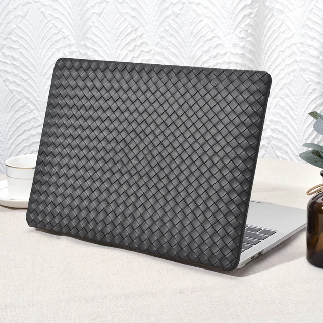 Main image of Seorsok Compatible with MacBook Air 13 Inch Case 2022-2018 Release A1932 A2179 M1 A2337 Touch ID,Elegant Plastic Hard Shell Case Transparent Keyboard Cover,Black Tartan PVC Leather