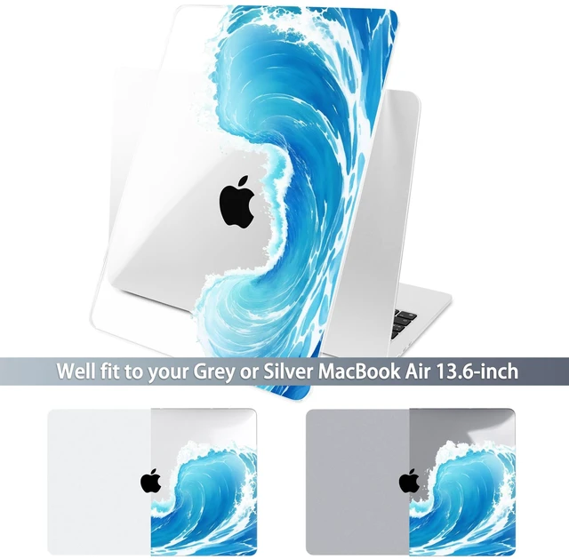 Alt view image 3 of 5 - Batianda AstroGrid Case for MacBook Air 13.6" M2-M5 Chip, Blue Wave