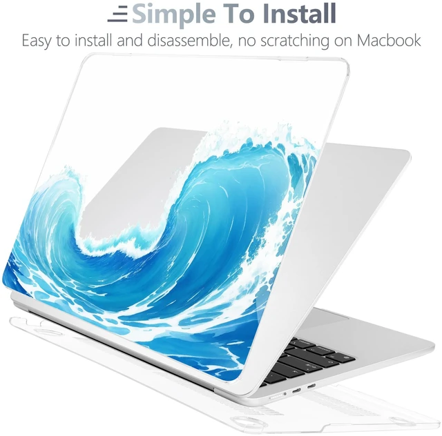 Alt view image 4 of 5 - Batianda AstroGrid Case for MacBook Air 13.6" M2-M5 Chip, Blue Wave