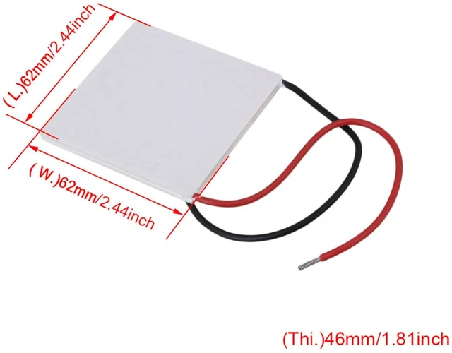 Alt view image 4 of 5 - BQLZR Semiconductor Refrigeration Tablets 62mmx62mmHeatsink Thermoelectric Cooler Cooling White TEC1-12730 253W Thermoelectric Peltier Semiconductor Clip Cooler