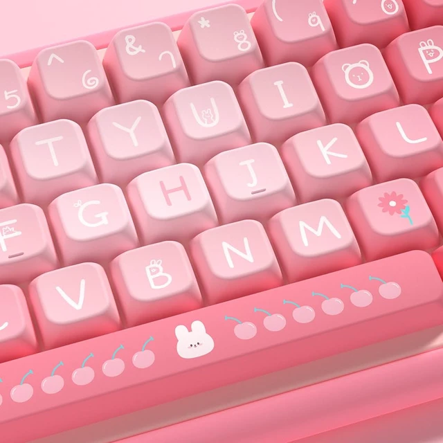 Alt view image 4 of 5 - daixiahu Summer Rabbit Theme keycaps 158 Key PBT keycaps MDA Custom keycap Set is Suitable for 61/87/104/108 Cherry MX Switch and Other Mechanical Keyboards