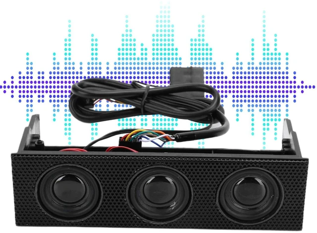 Alt view image 3 of 5 - Wendeekun PC Media Dashboard, PC Speaker Stereo Surround Computer Case Builtin Mic Loudspeaker 5.25in Computer Case Front Bay