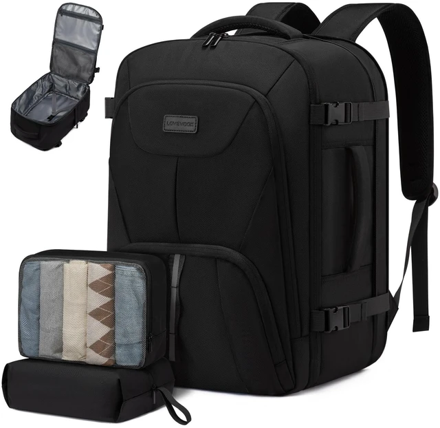 Main image of LOVEVOOK Travel Carry on Backpack for Men Women,Expandable 40L Extra Large Travel Laptop Backpack,Water Resistant Durable TSA Airline Approved Business College Carry on Bag Fit 17 Inch Computer,3 Pcs