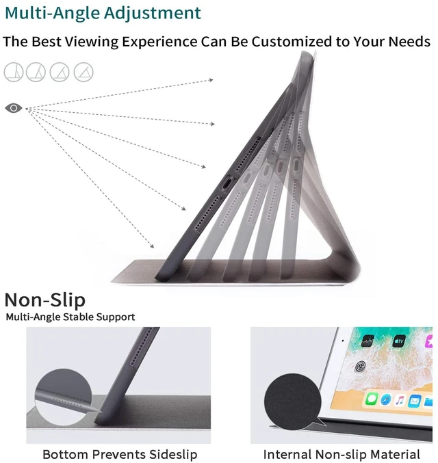 Alt view image 5 of 5 - for All-New Fire HD 10 Tablet Case (13th Generation, 2023 Release Only) 10.1" PU Leather Slim Adjustable Stand Smart Cover with Auto Wake/Sleep for Fire Tablet 10 2023,Nature Misty Forest