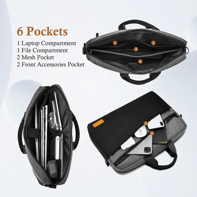 Alt view image 4 of 5 - bagasin 15 15.6 16 inch Laptop Computer PC Shoulder Bag Carrying Case