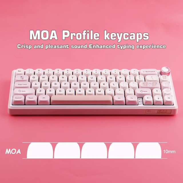 Alt view image 2 of 5 - Sunzit MOA Profile Keycaps,130 Keys Cute PBT Custom Keycaps