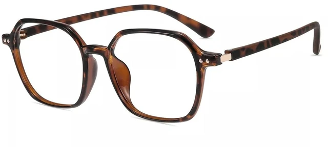 Main image of Firmoo TR90 Blue Light Glasses, 10g Ultra-Lightweight Polygon Computer Glasses for Women & Men, Anti-Eyestrain (3 Colors) Tortoise