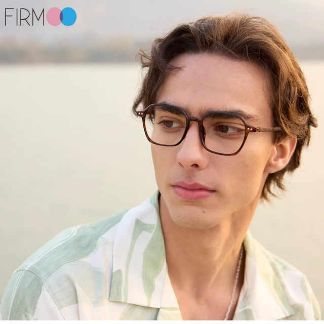 Alt view image 2 of 5 - Firmoo TR90 Blue Light Glasses, 10g Ultra-Lightweight Polygon Computer Glasses for Women & Men, Anti-Eyestrain (3 Colors) Tortoise