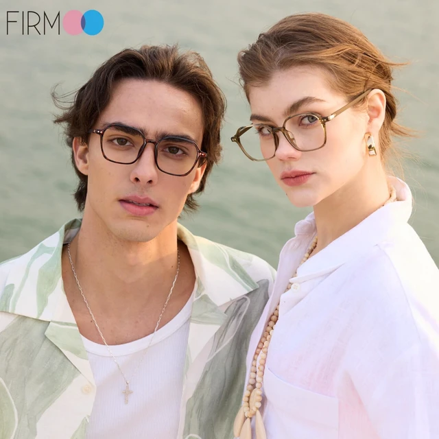 Alt view image 4 of 5 - Firmoo TR90 Blue Light Glasses, 10g Ultra-Lightweight Polygon Computer Glasses for Women & Men, Anti-Eyestrain (3 Colors) Tortoise