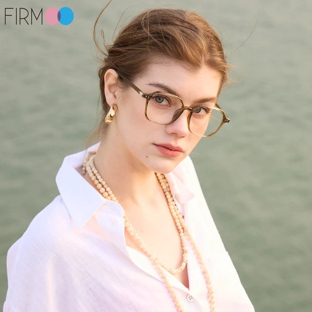 Alt view image 3 of 5 - Firmoo TR90 Blue Light Glasses, 10g Ultra-Lightweight Polygon Computer Glasses for Women & Men, Anti-Eyestrain (3 Colors) Tortoise