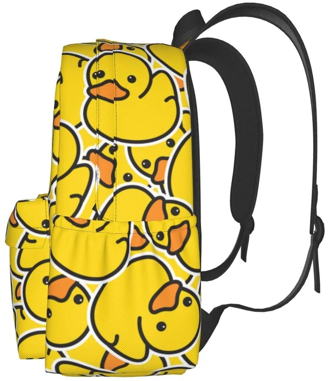 Alt view image 2 of 5 - Jbofyee Cute Rubber Ducky Laptop Backpack For Men Women, Yellow Cartoon Ducks Lightweight Daypack Bookbag For Daily Commutes Business Travel Hiking