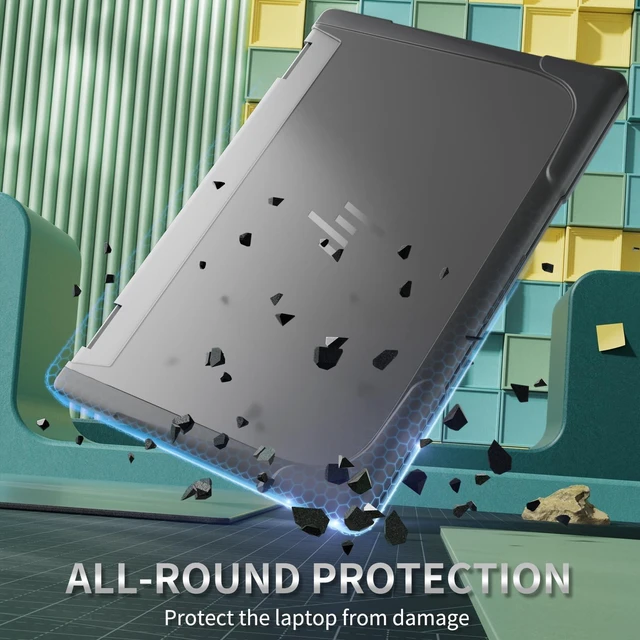 Alt view image 2 of 5 - Protective Case for 14" HP Envy X360 2-in-1 2K Touch-Screen Laptop 2024 Release, TPU Shockproof Durable Cover Scratch-Resistant Case (Gray)