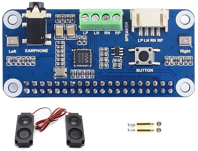 Main image of Coolwell WM8960 Audio Module Hi-Fi Sound Card HAT for Raspberry Pi 4B+ 4B 3B+ 3B 2B+ Zero W WH 2W Stereo CODEC Play/Record