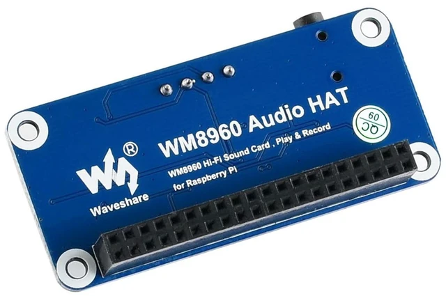 Alt view image 4 of 5 - Coolwell WM8960 Audio Module Hi-Fi Sound Card HAT for Raspberry Pi 4B+ 4B 3B+ 3B 2B+ Zero W WH 2W Stereo CODEC Play/Record