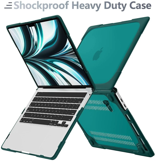 Alt view image 4 of 5 - Batianda Heavy Duty Case for MacBook Pro 13 inch 2022 2020, Deep Teal