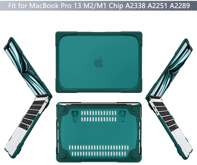 Alt view image 3 of 5 - Batianda Heavy Duty Case for MacBook Pro 13 inch 2022 2020, Deep Teal