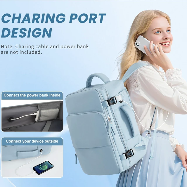 Alt view image 3 of 5 - Sinaliy Travel Backpack, TSA Carry on Flight Approved Backpack
