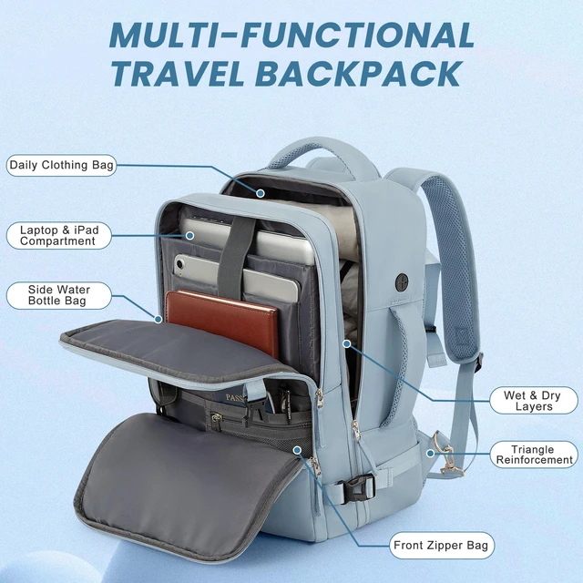 Alt view image 4 of 5 - Sinaliy Travel Backpack, TSA Carry on Flight Approved Backpack