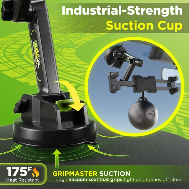 Alt view image 4 of 5 - Tablet Holder for Truck Tablet Mount - iPad Mount for Truck, Heavy Duty Super Suction Cup, 16.7 inch Long Arm & Stable, Device & iPad Holder for Dashboard,Dashboard Pad Windshield and Window - Semi