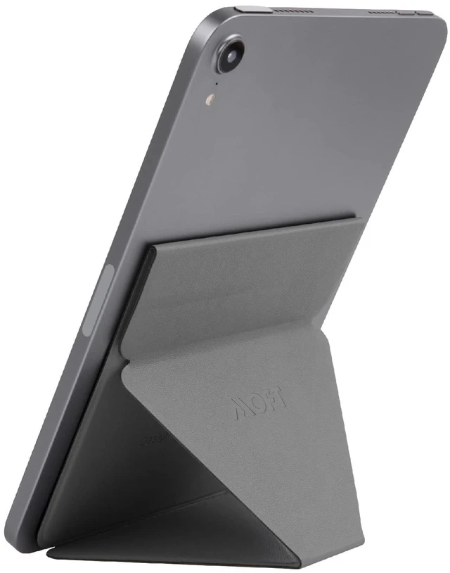Main image of MOFT Invisible Slim Tablet Stand, Adjustable and Foldable Design, Compatible with Tablets Up to 7.9-9.7 Inches, Adhesive Version, Grey