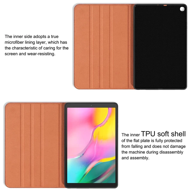 Alt view image 5 of 5 - NANRUIL Leather Case for Samsung Galaxy Tab A10.1 2019 Folio Cover