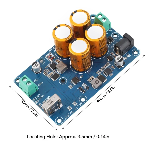 Alt view image 3 of 5 - Fockety Super Capacitor UPS for RPI Uninterruptible Power Supply DC924V Input DC5V3A Output 1060S Power Down Endurance Data Save, UPS Module Power Supply Monitoring (4S)