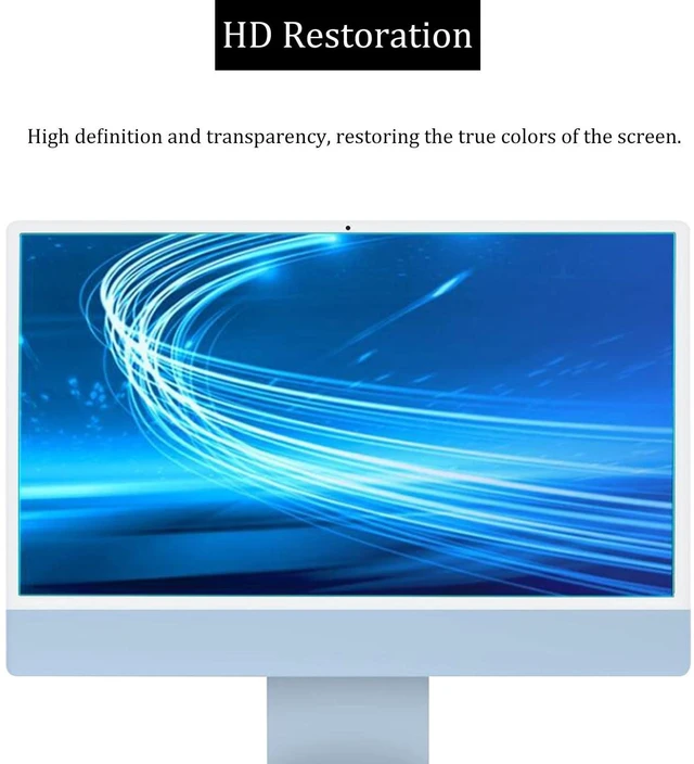 Alt view image 4 of 5 - i-Tensodo 2 Pack iMac 24 Inch Anti Glare Computer Screen Protector for 2024/2023/2021 iMac Desktop Computer With M4/M3/M1 Chip, Eye Protection Anti Glare Filter