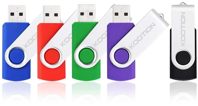 Main image of KOOTION 5 X 64 GB USB 3.0 Flash Drive 64GB Thumb Drives 3.0 Swivel Memory Stick USB 3.0 Drive Backup Jump Drive for Storage USB Stick Keychain Design (Multicolor 5 Pack)