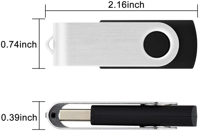 Alt view image 2 of 5 - KOOTION 5 X 64 GB USB 3.0 Flash Drive 64GB Thumb Drives 3.0 Swivel Memory Stick USB 3.0 Drive Backup Jump Drive for Storage USB Stick Keychain Design (Multicolor 5 Pack)