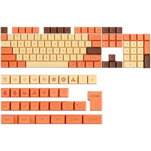 Alt view image 2 of 5 - Guffercty kred XDA Profile Keycaps Set 142-Key Retro PBT keycaps for 60% 65% Cherry Mx Gaming Keyboard (Yellow Flash)