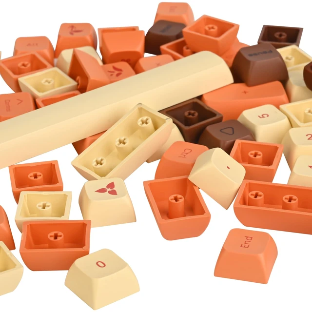 Alt view image 3 of 5 - Guffercty kred XDA Profile Keycaps Set 142-Key Retro PBT keycaps for 60% 65% Cherry Mx Gaming Keyboard (Yellow Flash)