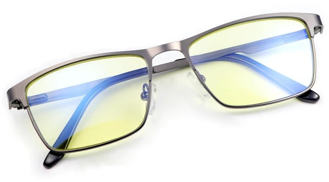 Main image of YIMI Mens Blue Light Glasses Men Computer Gaming BlueLight Blocking Glasses Metal Anti Eyestrain Clear Lens Eye Protection