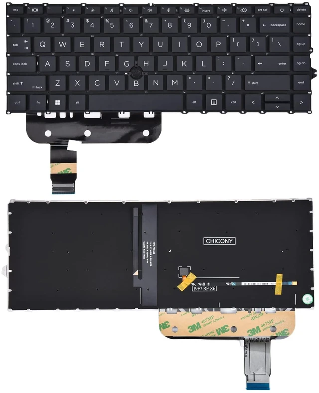 Alt view image 5 of 5 - Replacement Keyboard for HP EliteBook 840 G7 840 G8 & EliteBook 845 G7 845 G8, EliteBook 745 G7 745 G8, ZBook Firefly 14 G7 G8 Series Laptop with Backlit US Layout