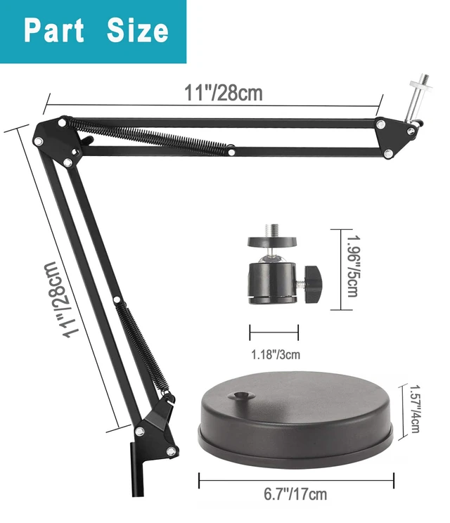 Alt view image 5 of 5 - OXENDURE Webcam Stand,Camera Mount 22 Inch Suspension Boom Scissor Arm Stand,for Webcam C925e C922x C922 C930e C930 C920 C615,Hero 8/7/6/5,Ultra/Pro/Pro 2/Pro 3/Brio 4K,DSLR Camera