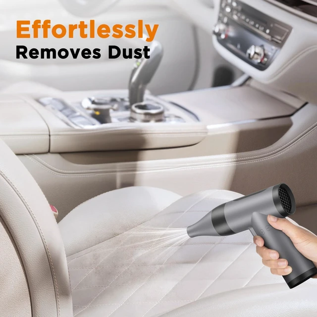 Alt view image 3 of 5 - Compressed Air Duster, 30 Gear Stepless Speed, 70000 RPM Super Power Dust Blower, Max 300min Work, Rechargeable Cordless Clean Device for Computer, Keyboard, Car, Outdoor, House, Fan