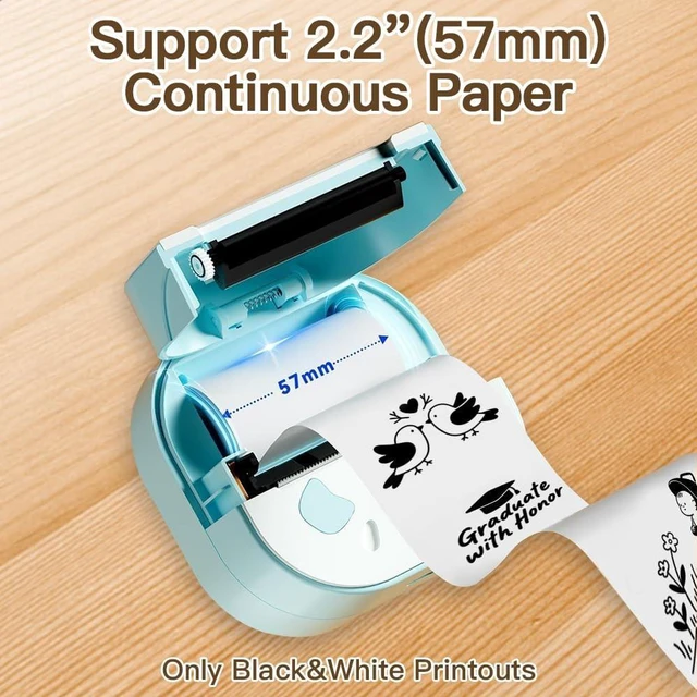 Alt view image 5 of 5 - Sticker Maker, PrintPods Mini Sticker Printer, Sticker Maker for Kids, Portable Thermal Bluetooth Small Photo Printer with 3 Rolls Paper, Impresora Portatil for Notes, Journal, DIY, Kids Gift