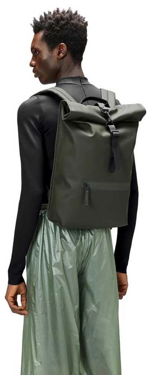 Alt view image 4 of 5 - RAINS Rolltop Rucksack - Waterproof Backpack with Chest Strap, Standard