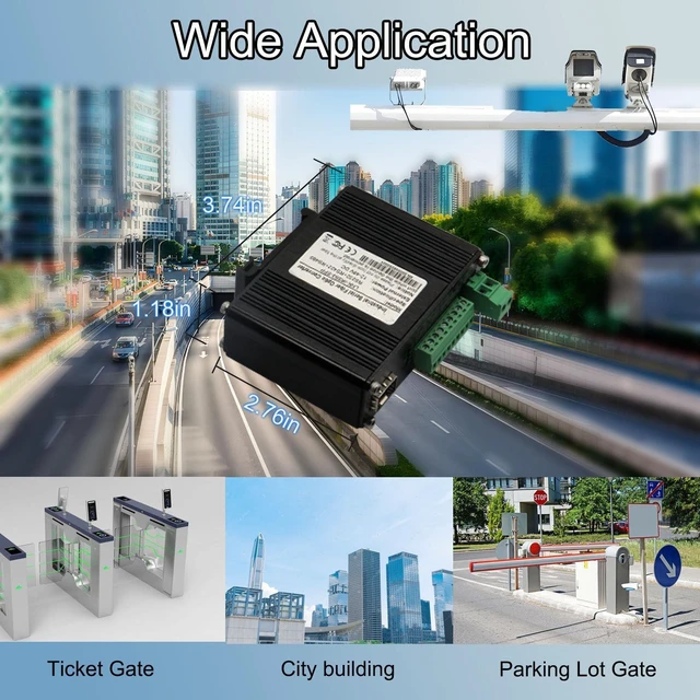 Alt view image 5 of 5 - Lcantve Industrial Serial to Fiber Converter RS232 RS485 RS422 Optic Modem, Bidirectional SFP Slot Serial Over Fiber Converter, Up to 80KM, DC12~48V Power Input, -25C ~ 75C Operating Temperature