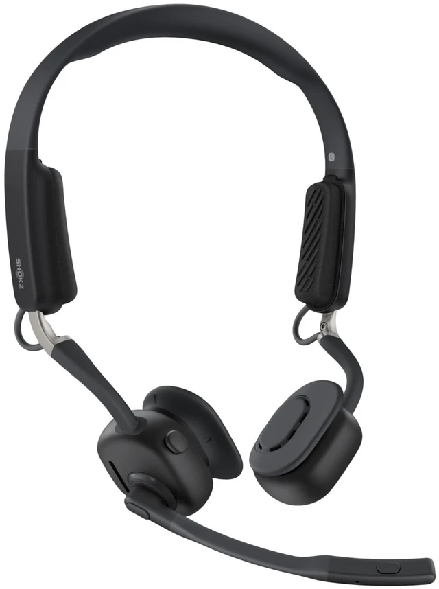 Main image of SHOKZ OpenMeet Open-Ear Bluetooth Headset, Noise-Canceling Mic+Mute Button