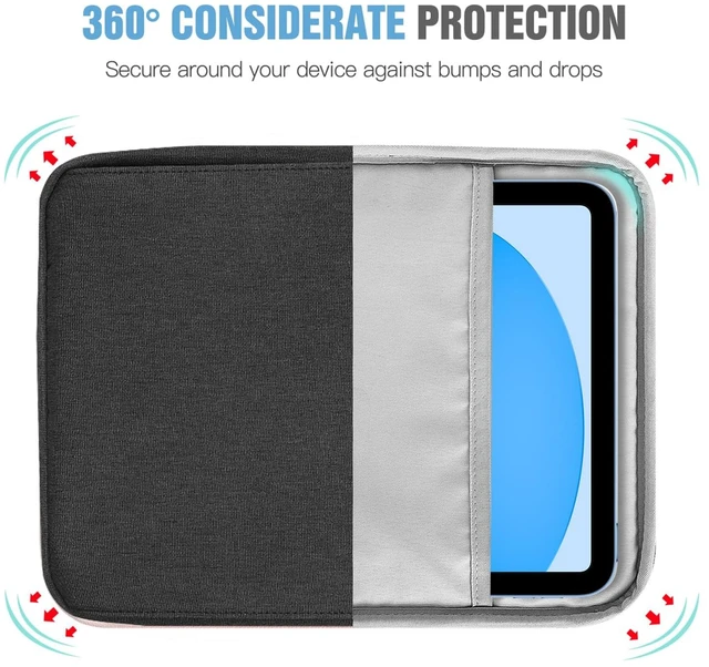 Alt view image 4 of 5 - TiMOVO 9-11" Tablet Sleeve Bag Carrying Case with Strap, Black & Grey