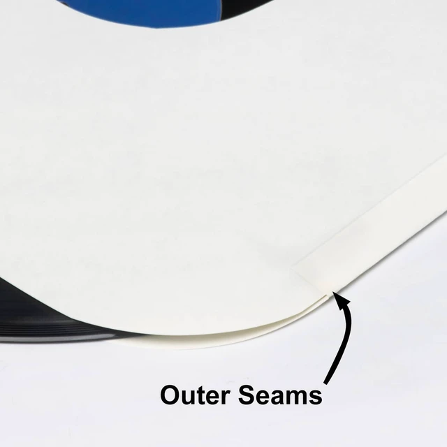 Alt view image 4 of 5 - 100ct 12-Inch Vinyl-Record Inner Sleeves - Made from Heavyweight White Kraft Paper, Album Covers with Round Corners for 33 RPM, Center Hole, Record Jackets to Protect The Collection of LPs & Singles