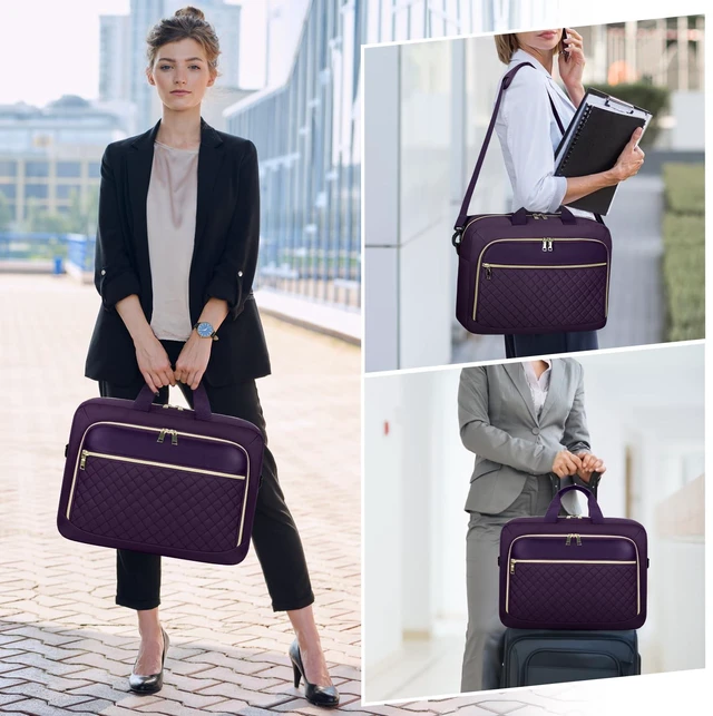 Alt view image 2 of 5 - NEWHEY Laptop Bag 17.3 Inch Laptop Briefcase for Women Large Computer Bag