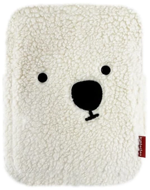 Main image of Kimhachan Pluffy Ha-Chan Tablet Pouch 11 inch - Tablet Sleeve Kindle Pouch Bag Case 9 10 inch E-Readers Embroidered Cute Character Puffy Korean Goods for Women (Ivory)